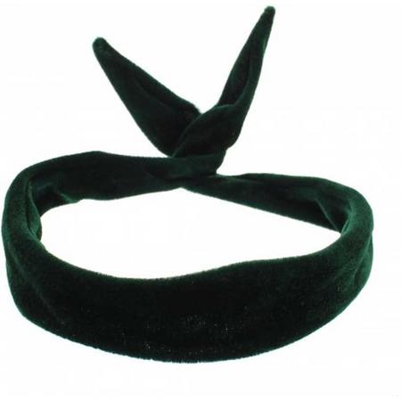 Fluwelen haarband met ijzerdraad groen - Zacs Alter Ego